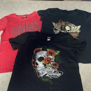 Lot of 3 women’s Harley Davidson T-shirts sz. S